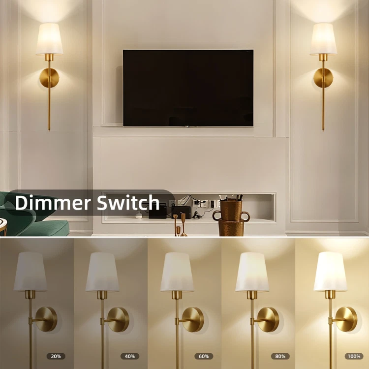 Apliques de Pared Juego de 2 Luces LED Lámpara USB Recargable para Dormitorio Salón Foto 4 de 4