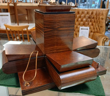 Very Unusual Art Deco Macassar Ebony Butterfly Smokers Companion Table Centre