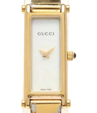 Gucci 1500L Quartz Shell Rectangular Gold Women's Watch from Switzerland Rare
