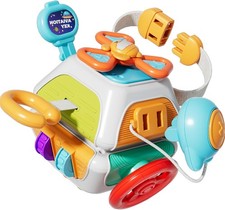 Montessori Busy Board  Activity Cube, Sensory Travel Toys for Toddlers 1-3, Bab