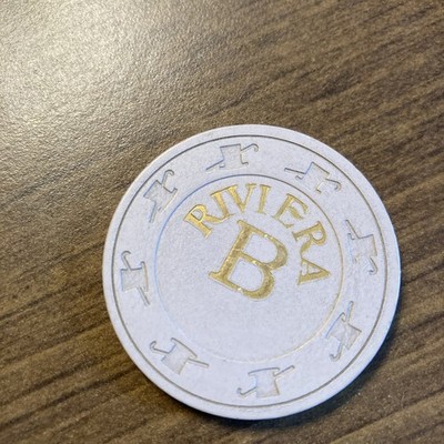 $1 Riviera Table B Vintage roulette casino chip Las Vegas