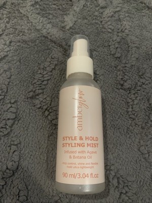 Amberglow NEW Style & Hold Styling Mist With Agave, Frizz Control/Shiny Hair-3oz