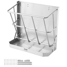 VEVOR Wall Mounted Hay Rack, 18.5 Gallon 21 Gal 18.5 2.5Gal , Silver
