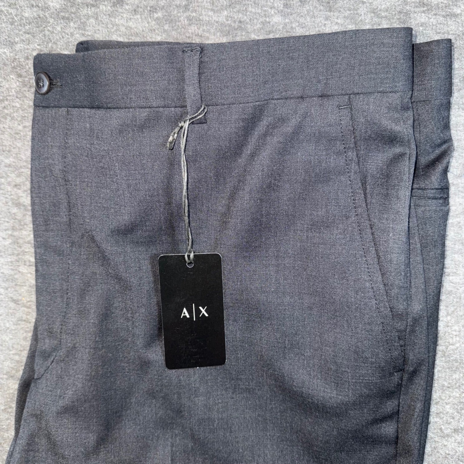 Armani Exchange AX Mens Slim Fit Superfine Wool Trousers Dress Pants Sz 42 NEW
