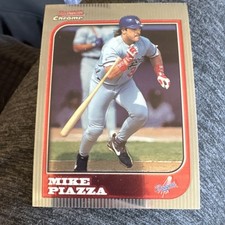 Bowman Chrome Mike Piazza #85 Los Angeles Dodgers 1997 MLB Baseball Card