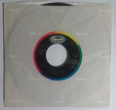 GEORGE HARRISON 45 MY SWEET LORD B/W ISN'T IT A PITY EX CAPITOL 2995 REISSUE 