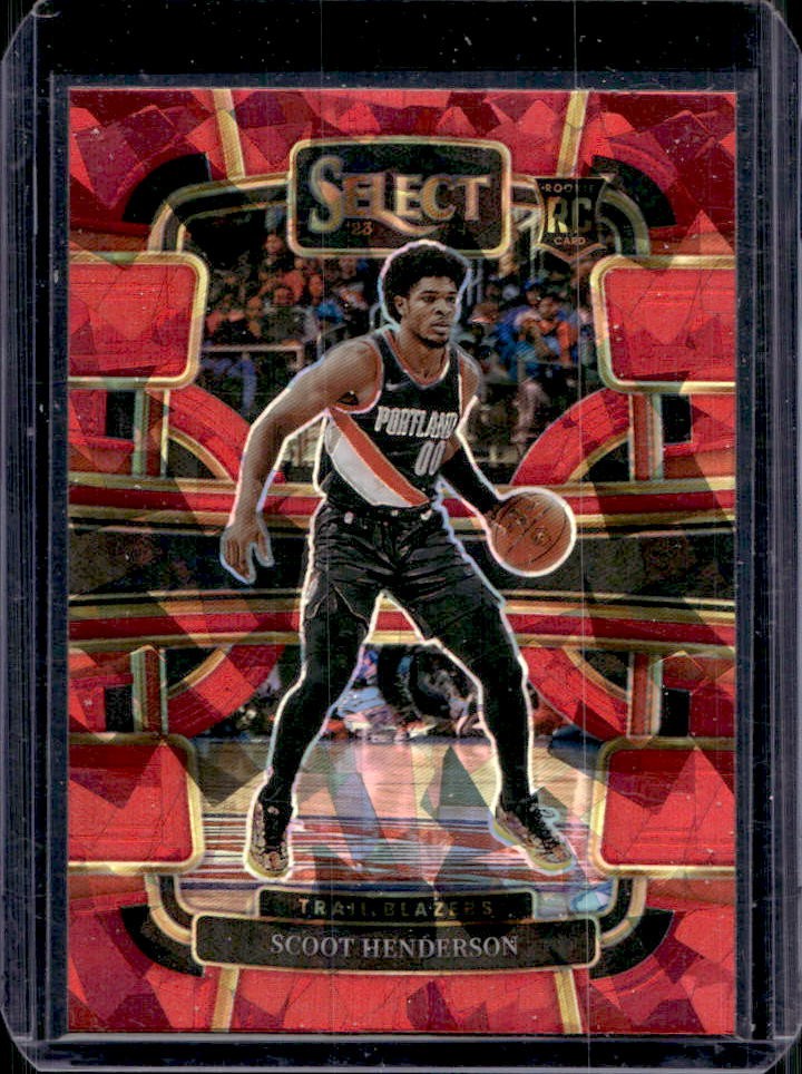 2023-24 Select Scoot Henderson RC Red Cracked Ice Prizms Concourse #77