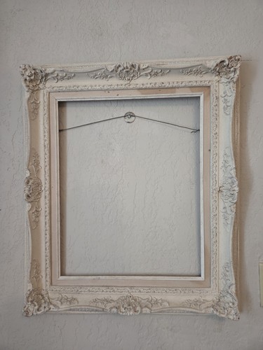 Vintage Ornate Baroque Rococo Wood Picture Frame 16x20 Linen Liner 23x27