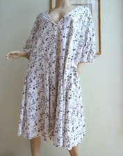 Universal Thread Dress 2XL Cotton Rayon Floral Midi A-line Puffy Sleeve Pockets