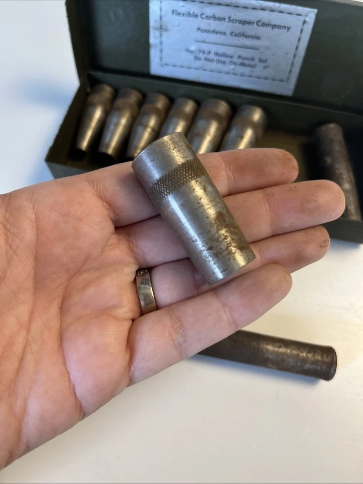 Juego de punzones huecos vintage n.º 79-P Hecho en EE. UU. Pasadena CA Foto 4 de 4