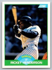 1989 Score - #70 Rickey Henderson | New York Yankees NM