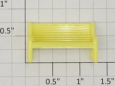 Plasticville PV-74 Flyerville Yellow Plastic Bench