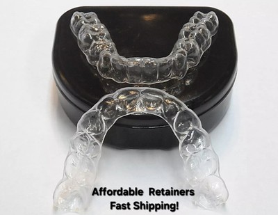 Custom Dental Retainers Upper AND Lower Set- Aligner Type Made by USA Dental Lab