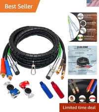 15FT Semi Truck Air Line Kit 3 in 1 ABS 7 Way...