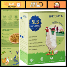 5LB Dried Black Soldier Fly Larvae - Non-GMO Chicken Feed, Boost Egg Production,