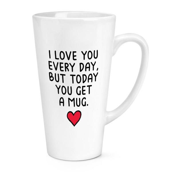 Gift Base Valentinstag Latte Becher 17Oz Groß Weiß Keramik Kaffeetasse-image
