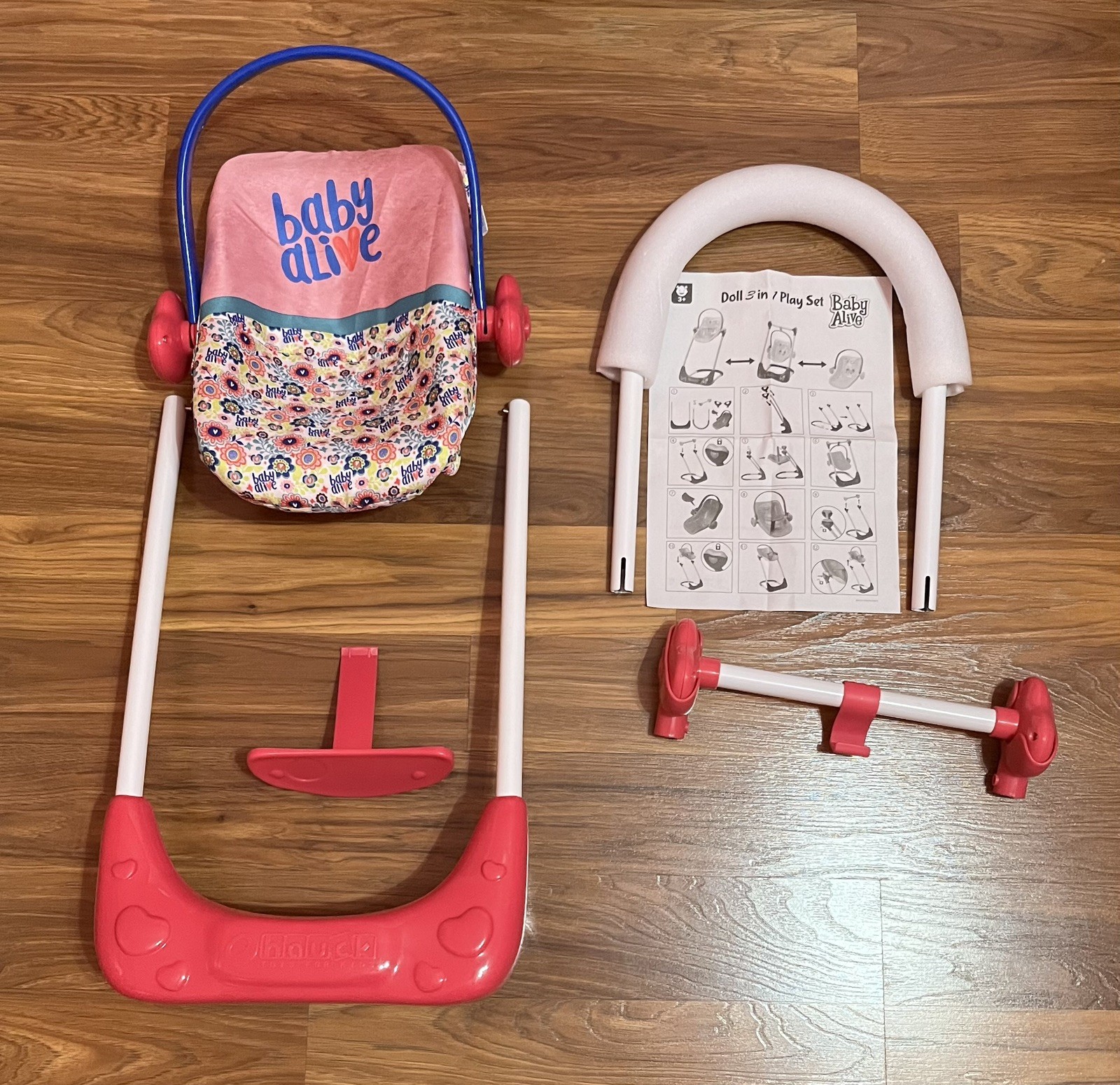 NWOB 2017 Baby Alive 3-in-1 Doll Playset Chair Swing - Hasbr