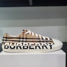 Burberry Vintage Check Mens 10.5 Tan Athletic...