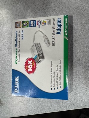 D-Link DUB-E100 USB 2.0 Fast Ethernet Adapter.