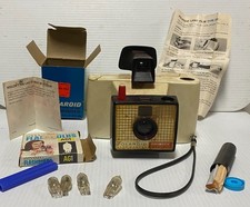 Vintage Polaroid Land Camera SWINGER Model 20 with ACCESSORIES