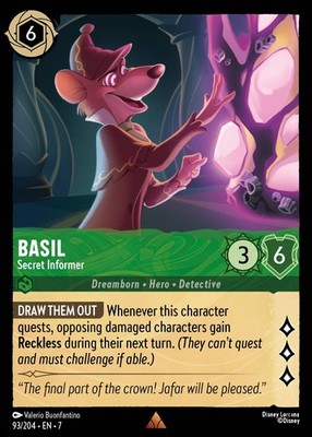 Lorcana Basil - Secret Informer Archazia's Island 93/204 NM