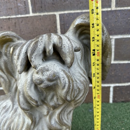 Vintage Yorkie Yorkshire Terrier Dog 15” Tall Plaster Figurine - Picture 9 of 10