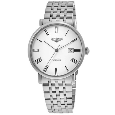 New Longines Elegant Collection White Dial Stainless Men's Watch L4.910.4.11.6