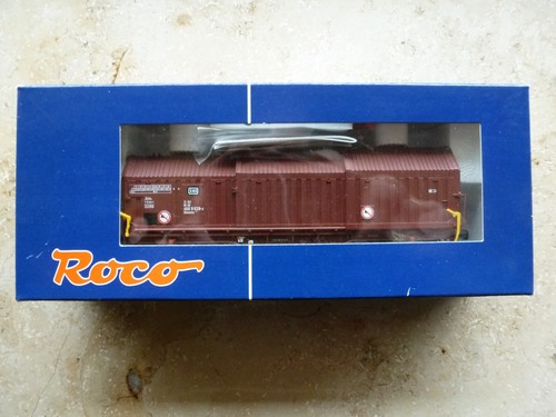 Roco HO  67748  Teleskop Haubenwagen der DB  Bauart Shimms  4 achsig in OVP | Zustand: Gebraucht