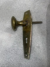 Antique Vintage Bronze door Knob And   Backplate