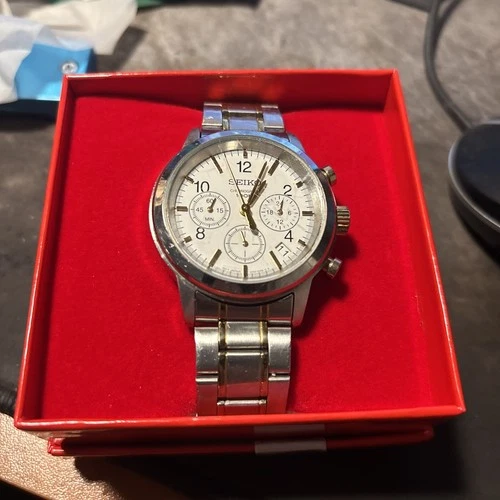 Very Rare Seiko Panda 6T63-00A0 Chronograph on beautiful vintage Stelux Seiko