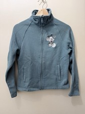 Walt Disney World Zip Up Mock Neck Minnie Mouse Blue Embroidered Jacket Kids S
