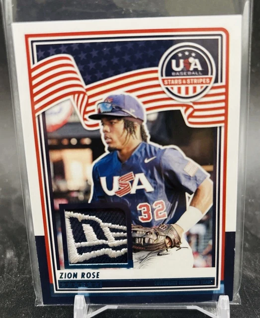 ZION ROSE 2025 Panini Stars & Stripes USA Baseball New Era Patch One Of One 1/1
