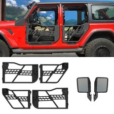 Trail Tube Doors Side View Mirrors For 2018-2026 Jeep Wrangler Jl Gladiator Jt