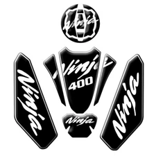 3D Decal Full Fuel Tank Pad Protector Sticker Knee Grip For Kawasaki Ninja 400