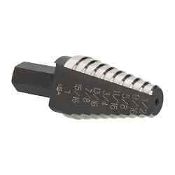 Irwin 8 Hole Sizes, 9/16 to 1'' Hole Diam High Speed Steel Standard Point Step...