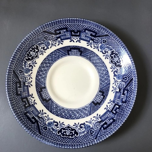 6er Set Churchill Blue Willow 5,5" Untertassen Teller Made in Staffordshire England - Bild 2 von 8