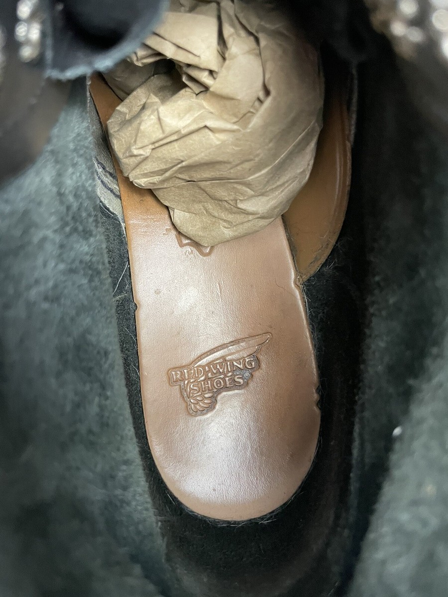 Red Wing 8165 Lace-Up Classic Work Round Toe Leather Boots Black