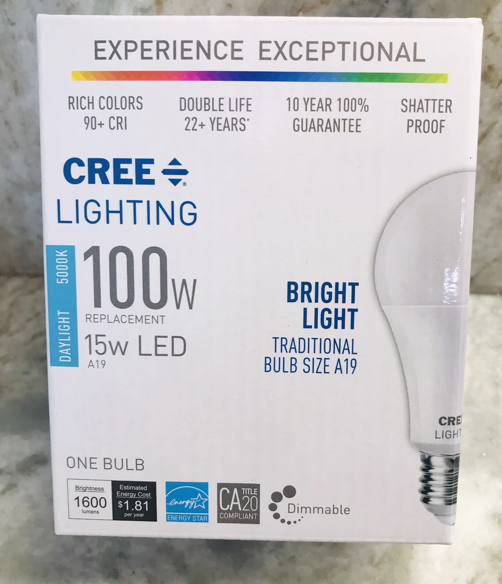 Cree 15W LED 100W Replacement Day Light 5000K Bulb Brand New SHIPS