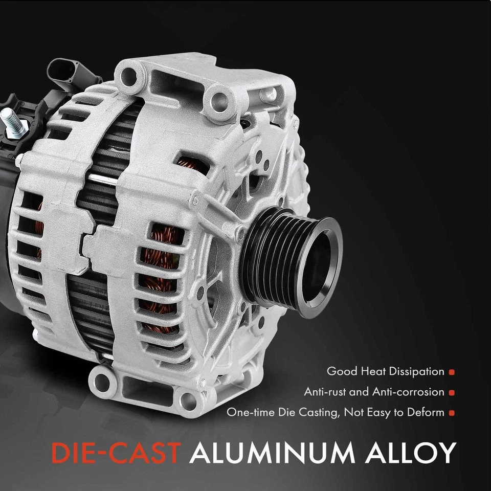 Alternador para Mercedes-Benz W221 C216 CL550 S450 220 A/12 V CW 8 ranuras polea Foto 4 de 4