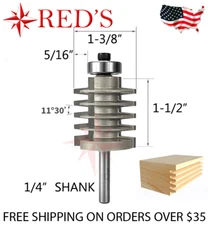 Tideway Carbide Pro LC16050504 5/16" Finger Joint 1/4" shank router bit