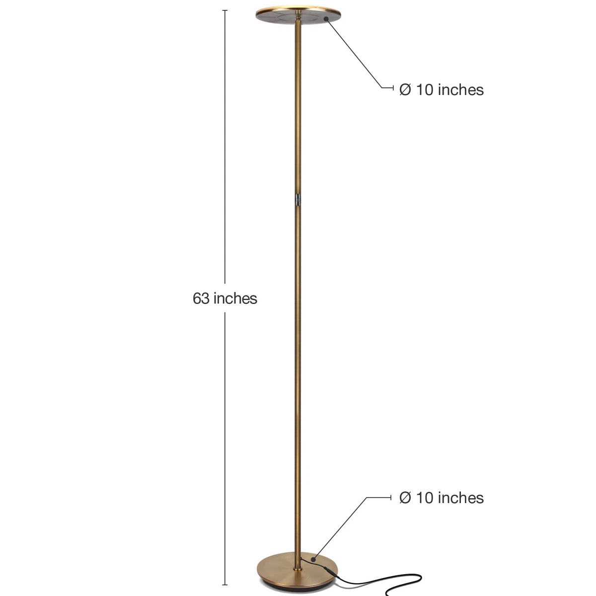 Brightech Sky LED Torchiere Super Bright Standing Touch Sensor
