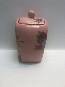 Ceramic-Canister-Songbird-Garden-Rosie-B-Farmer-Pink-Floral-Songbird-w-Lid-B3