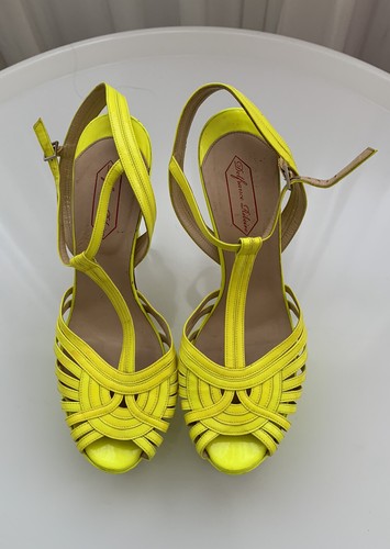 neon platform sandals
