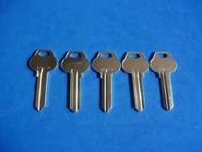 LOT OF FIVE A1011-L4 RU101 6-PIN KEY BLANKS FITS RUSSWIN CORBIN NICKEL SILVER
