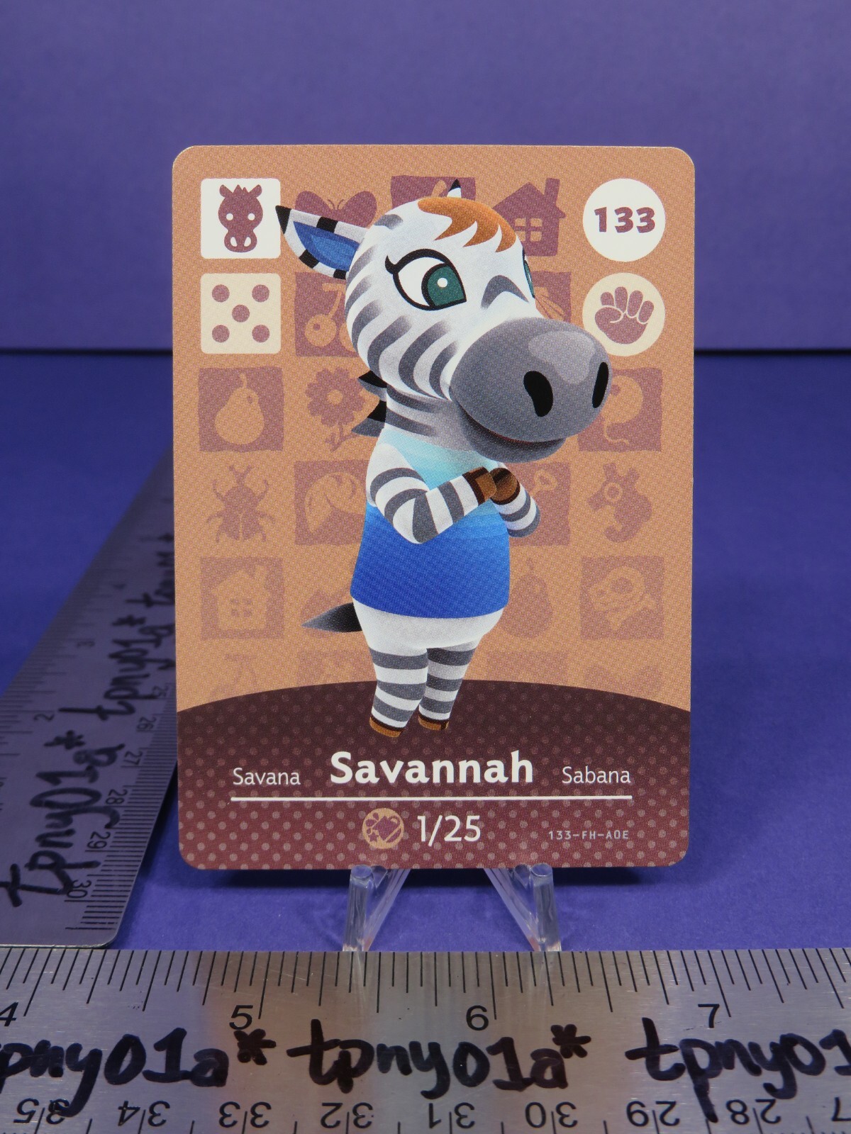 SAVANNAH #133 Fresh US Pack Animal Crossing Series 2 Amiibo Card eSE