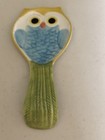 PIER 1 IMPORTS HAND PAINTED STONEWARE OWL SPOON REST 8,25”