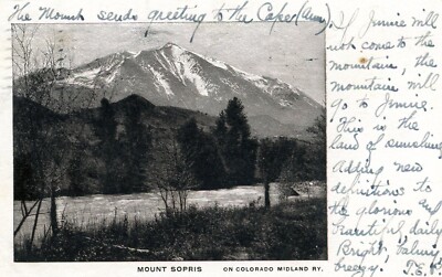Mount Sopris, Pitkin County, Rocky Mountains of Colorado --POSTCARD