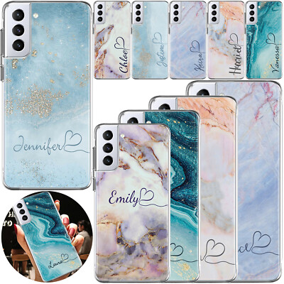 Case For Samsung Galaxy S24 S22 S23 S25 Marble Personalised Skin TPU Phone Cover
