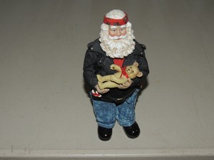 老式10 北极mc 圣诞老人和泰迪熊公仔哈雷摩托车自行车 Ebay