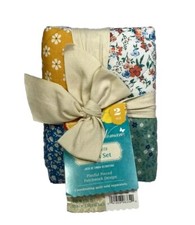 NEW 2 ct Pioneer Woman Floral Patch Pillow Sham Set Standard Size Quilt Covers